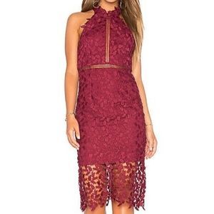 Bardot Gemma Lace Halter Sheath Dress